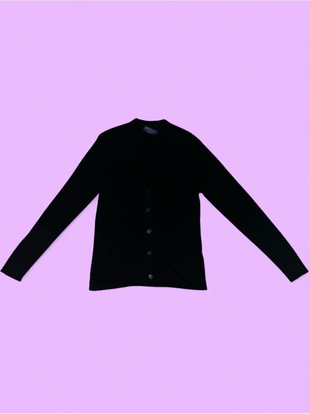 Ralph Lauren Black Button-Front Cardigan Sweater